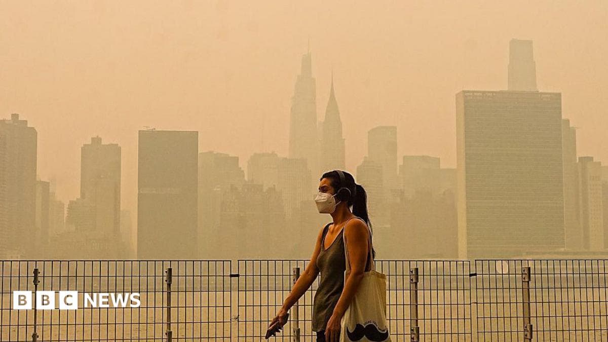 Dangerous wildfire smoke blankets large parts of Canada and the US - BBC